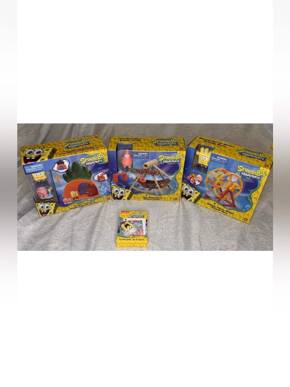 Spongebob Squarepants Playset Trio & Playing Cards